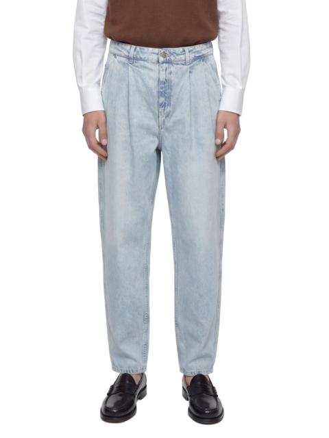Pleated Denim Pants