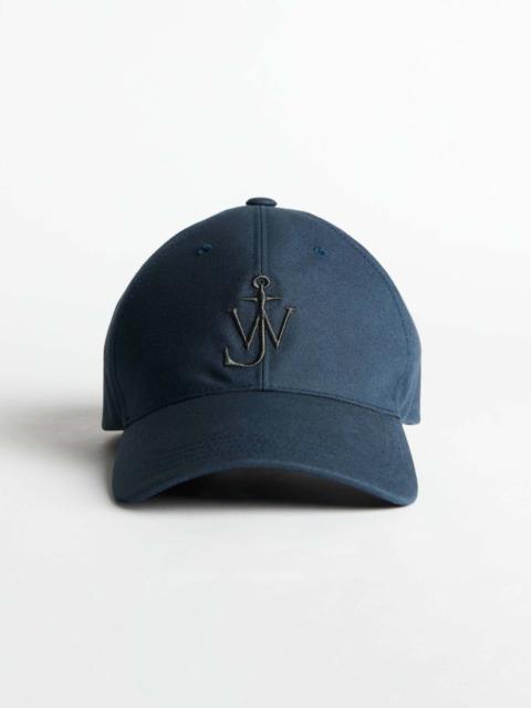 WAXED COTTON BASEBALL CAP IN DARK BLUE