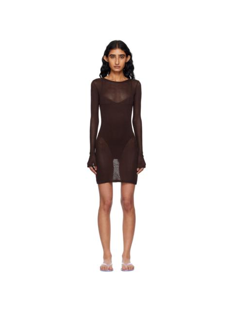 Brown Jane Knit Minidress
