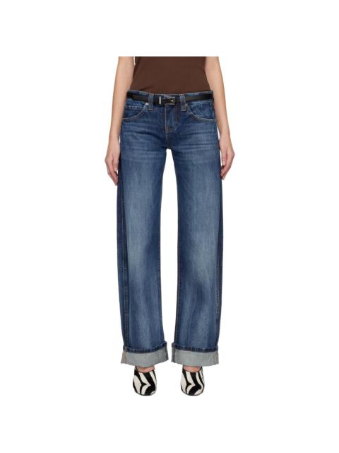 Blue Karo Jeans