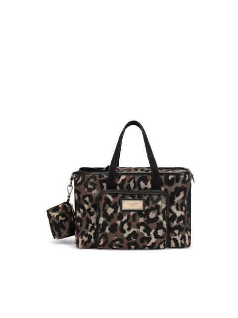 leopard-print pet carry bag