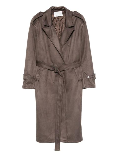 Pembroke belted double-breasted trench coat