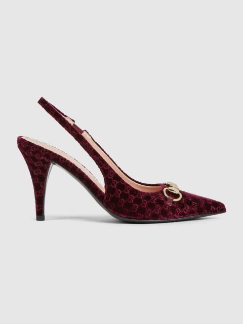 Women's slingback pump with Horsebit