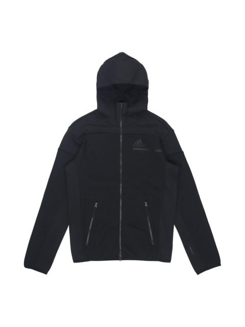adidas Sports Stylish Zipper Hooded Jacket Black GM6531