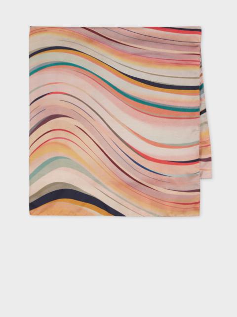 Women's 'Dusky Swirl' Silk Square Scarf