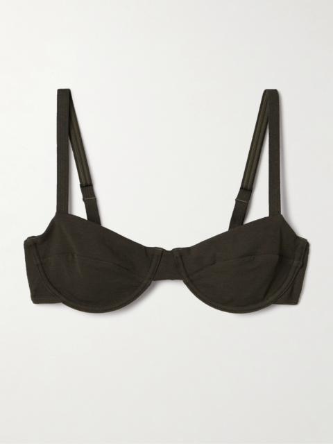 Stretch Recycled-crepe Underwired Bikini Top