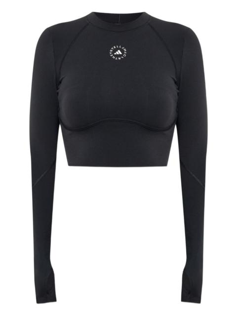 logo-detail long-sleeve top