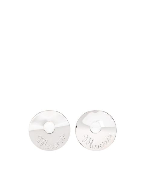 logo round earrings