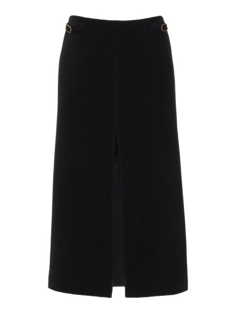Morelos Skirt in Black Double-Face Recycled Cashmere