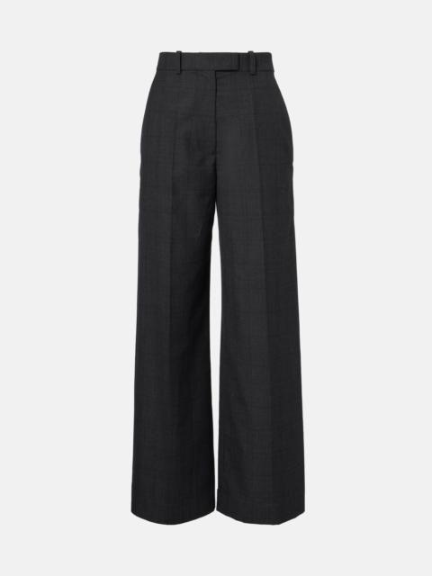 Brickell plaid wide-leg pants