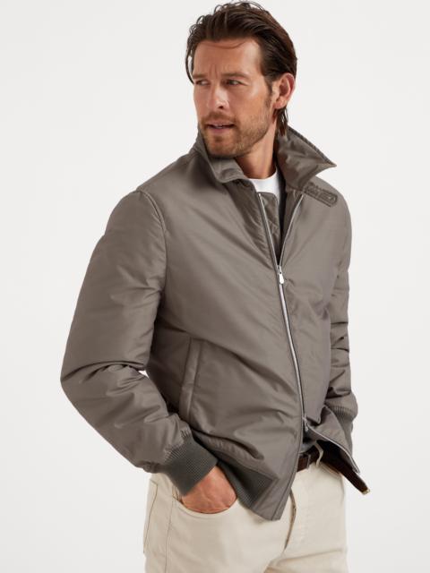 Brunello Cucinelli Virgin wool and silk techno poplin bomber