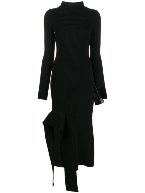 asymmetric knitted dress