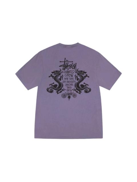 Stussy Double Dragon Pigment Dyed Tee Grape