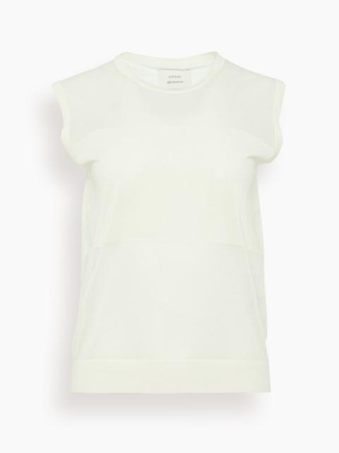 Anita Sleeveless Knit Top in Ivory