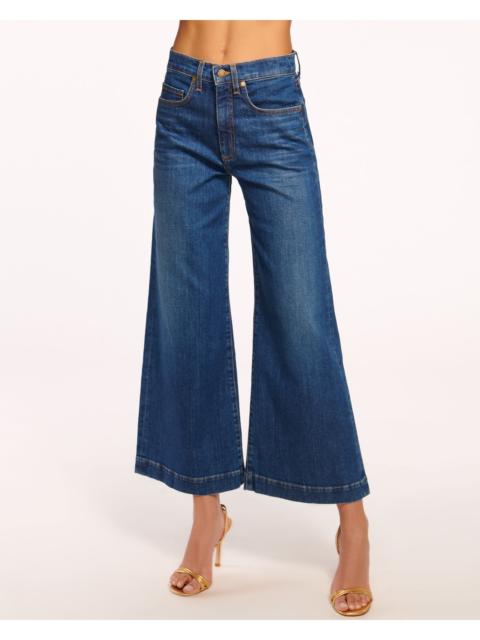 Tyra 5-Pocket Cropped Wide Leg Jean