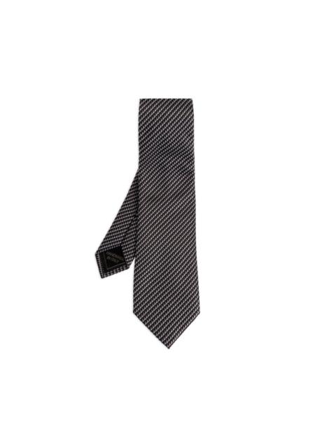 patterned silk tie