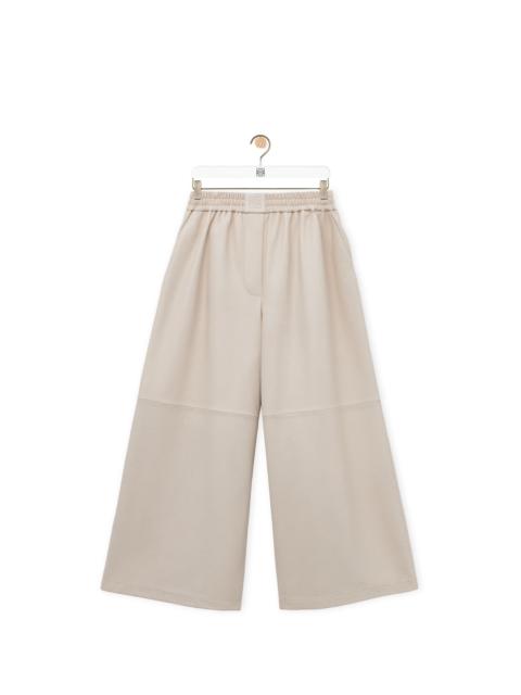 Cropped trousers in nappa lambskin