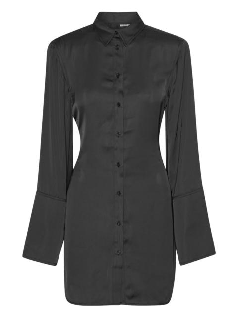 tie-waist mini shirt dress