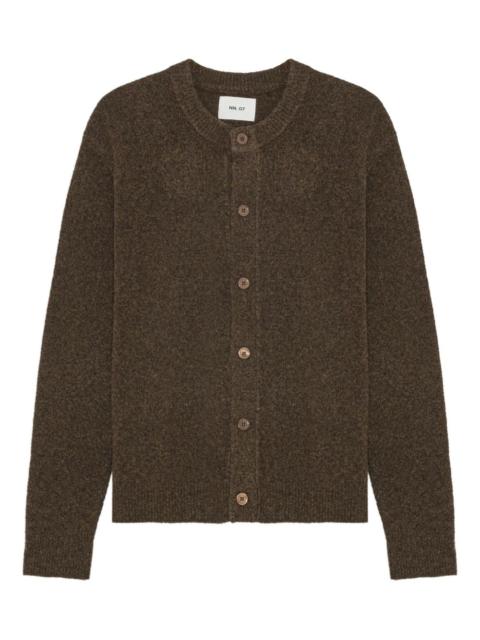 button-front wool cardigan
