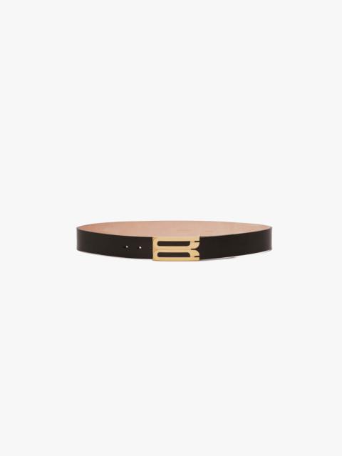 Jumbo Frame Belt In Black Leather