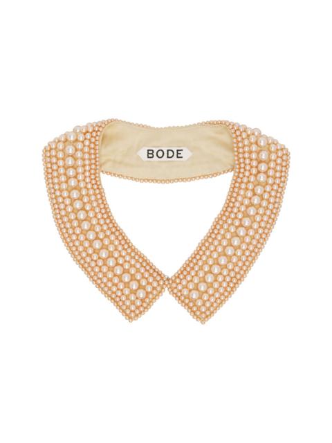 Beige Pearl Collar Choker