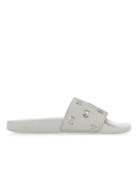 Women's rubber GG slide sandal