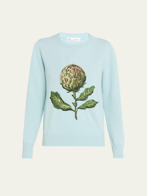 Artichoke Jacquard Wool Cashmere Pullover