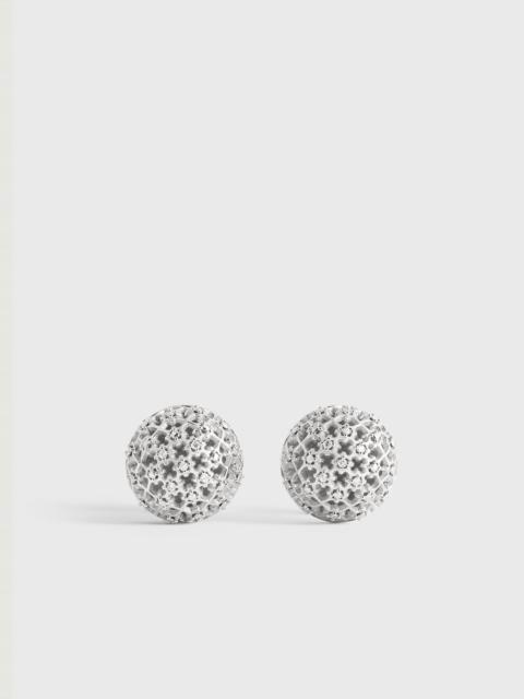 Diamond lace studs silver