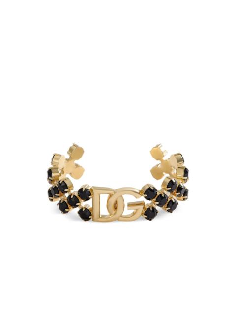 DG logo black-stone bracelet