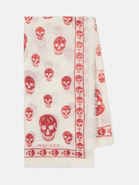 Skull wool scarf