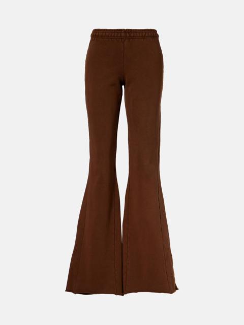 Flared cotton jersey sweatpants