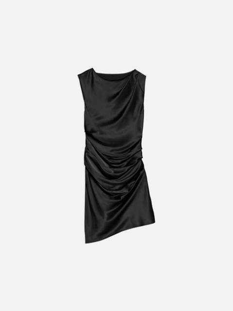 SILK DRAPED DRESS