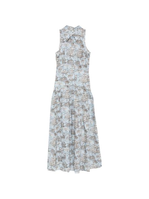 Romy polo-collar maxi dress