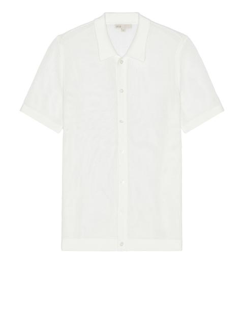 Crochet Knit Button Up Shirt