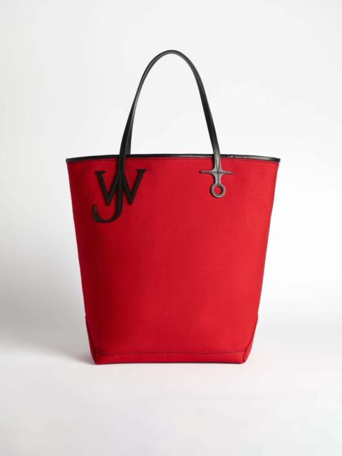 LARGE ANCHOR CANVAS TOTE IN RED