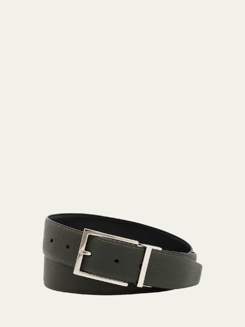Men's Reversible Grained Leather Belt