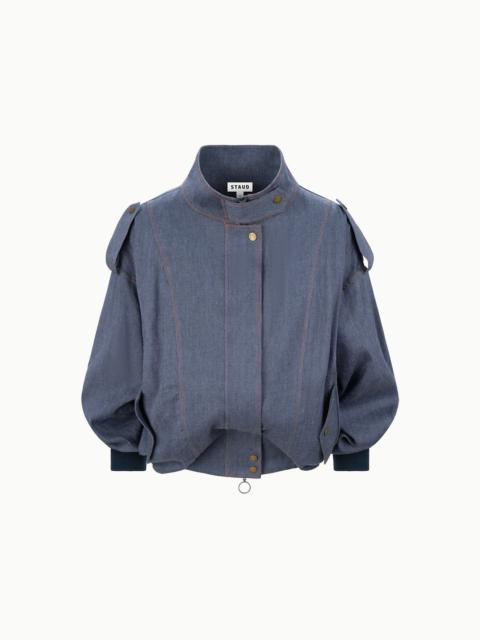 STAUD SIMONE JACKET CHAMBRAY