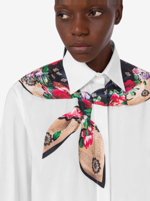 PRINTED STRETCH COTTON POPLIN SHIRT