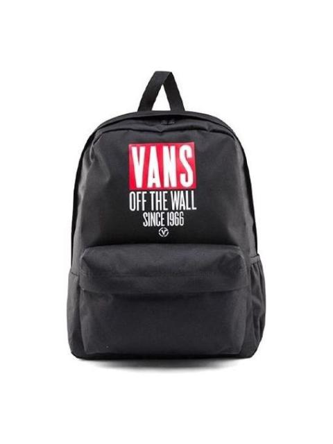 Vans Classics Logo Backpack 'Black Red White' VN0A3QT1BLK
