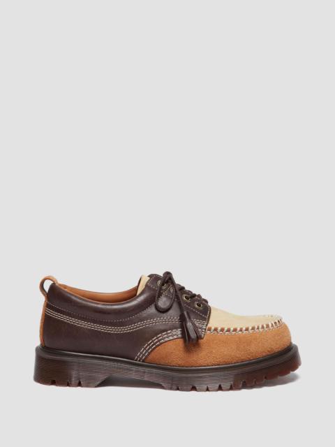 Lowell mixed material moc toe shoes