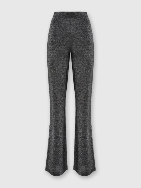 Straight Long Pants in Lamé