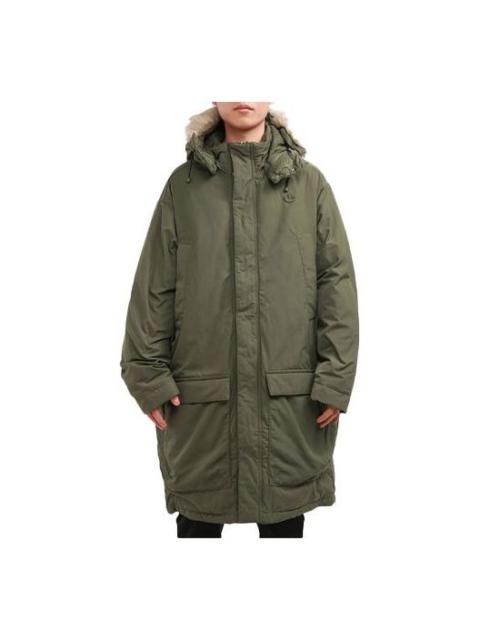 adidas originals Down Fur Parka Casual Sports Stay Warm hooded down Jacket Green GE1317