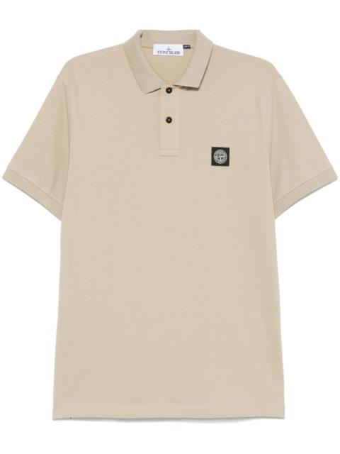 Compass-motif polo shirt