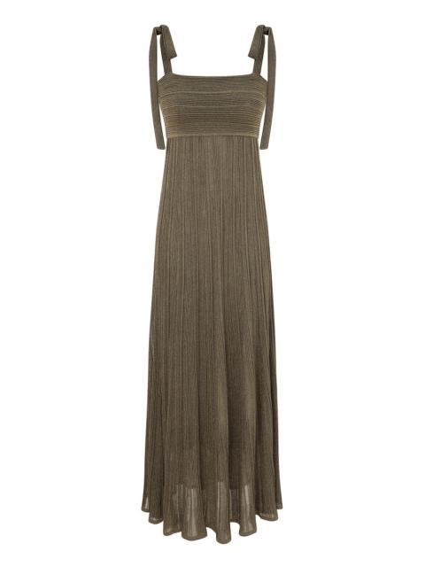 WANDERLUST METALLIC MAXI DRESS