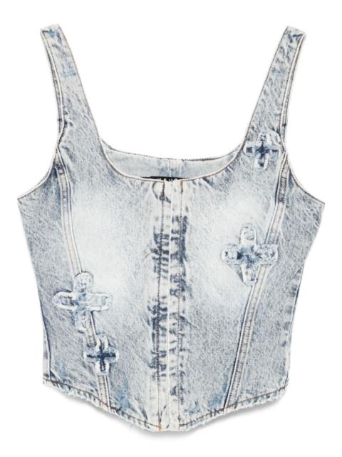 Gigi Klassic Kraftwerk denim bustier top