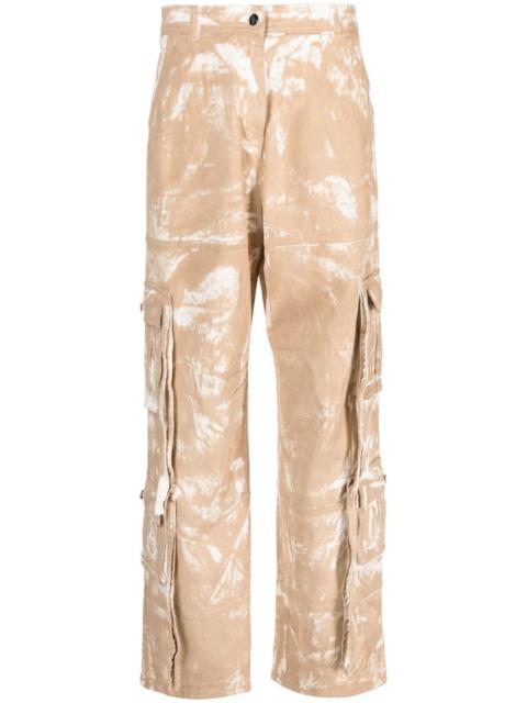 faded-print cargo trousers