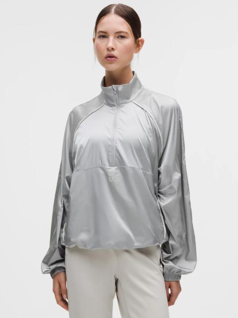 Stretch-Satin Flocked Training Jacket
