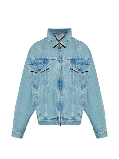 logo-print denim jacket