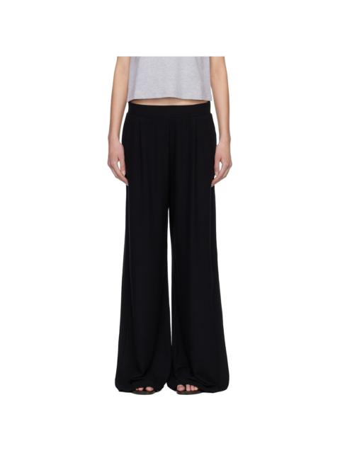 Black Lauren Pleated Pocket Trousers