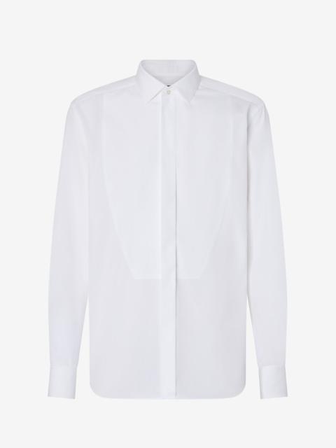 Optical white cotton poplin shirt